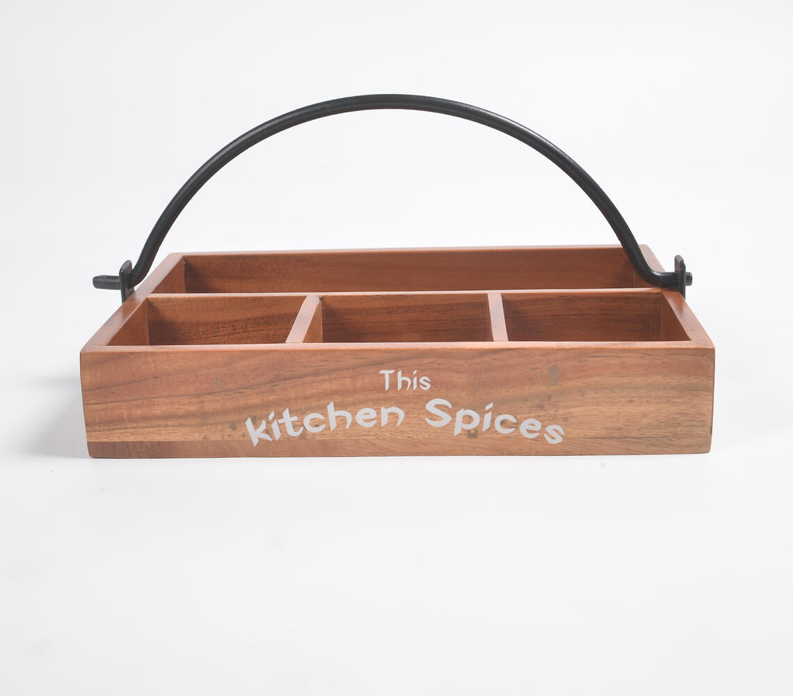 Hand Cut Wooden Large Cutlery Holder