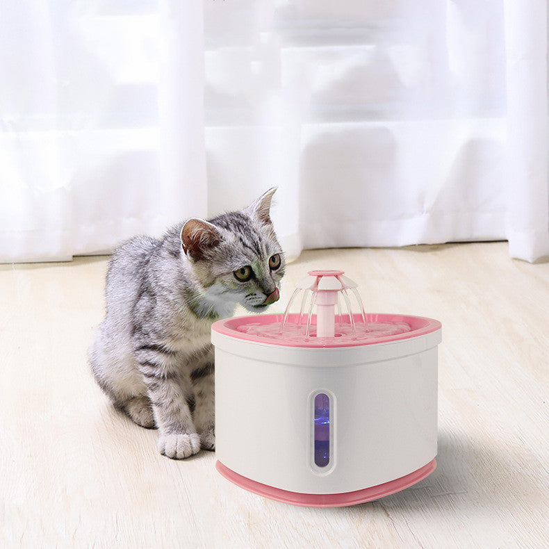 Automatic Pet Water Fountain with Colour LED Lights