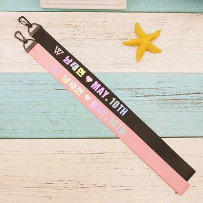Kpop Winner Member Name Laser Long Lanyard Keychain Phone Strap Fashion Necklace Bag Pendant Key Holder