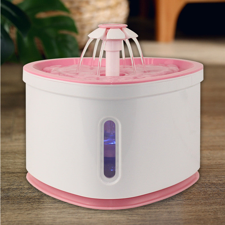 Automatic Pet Water Fountain with Colour LED Lights