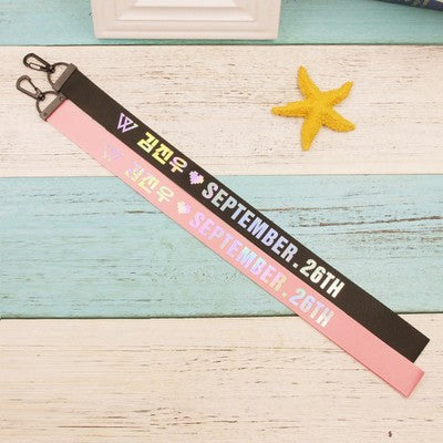 Kpop Winner Member Name Laser Long Lanyard Keychain Phone Strap Fashion Necklace Bag Pendant Key Holder