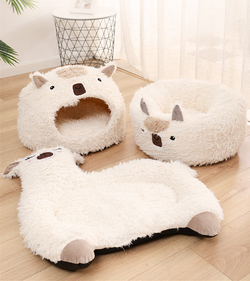 Cute Alpaca Pet Bed, Nest and Cave
