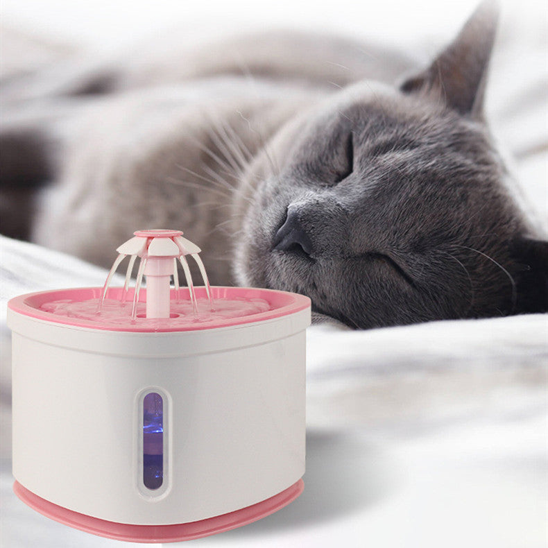 Automatic Pet Water Fountain with Colour LED Lights