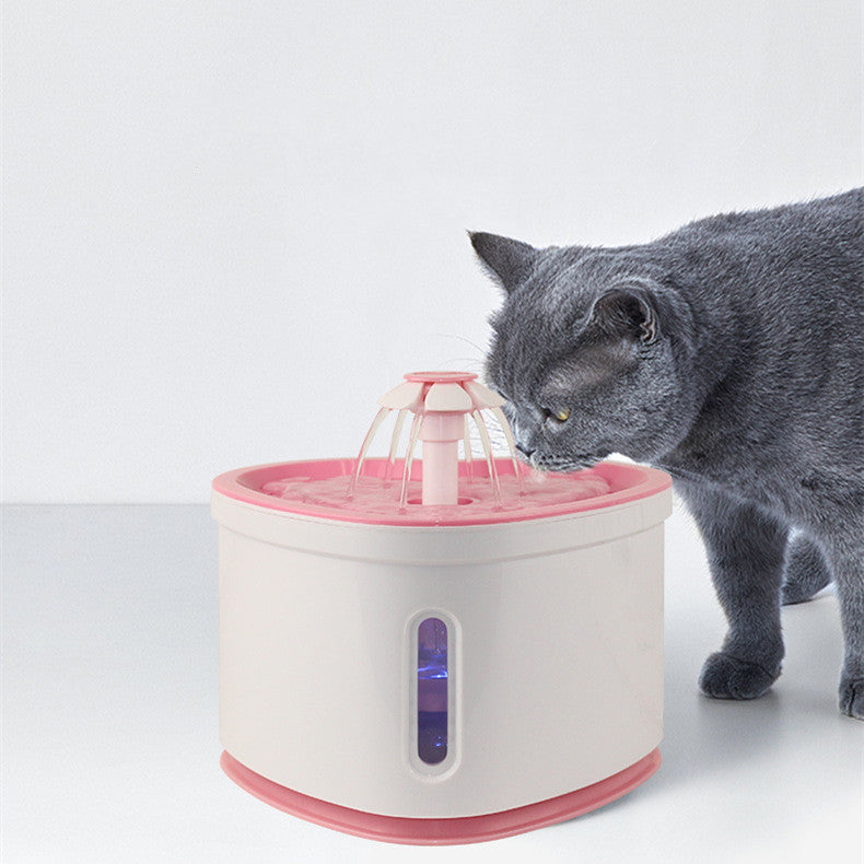 Automatic Pet Water Fountain with Colour LED Lights