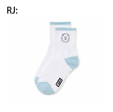 7 pcs New Kpop Bangtan Boys BT21 TATA COOKY CHIMMY same cute warm Cartoon winter autumn spring cotton Slippers Casual socks