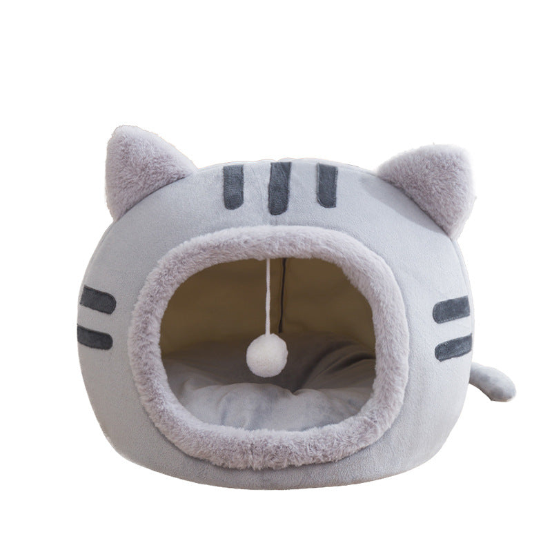 Cute Cat Head Pet Cave