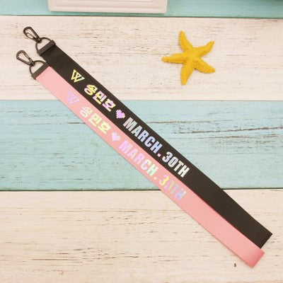 Kpop Winner Member Name Laser Long Lanyard Keychain Phone Strap Fashion Necklace Bag Pendant Key Holder