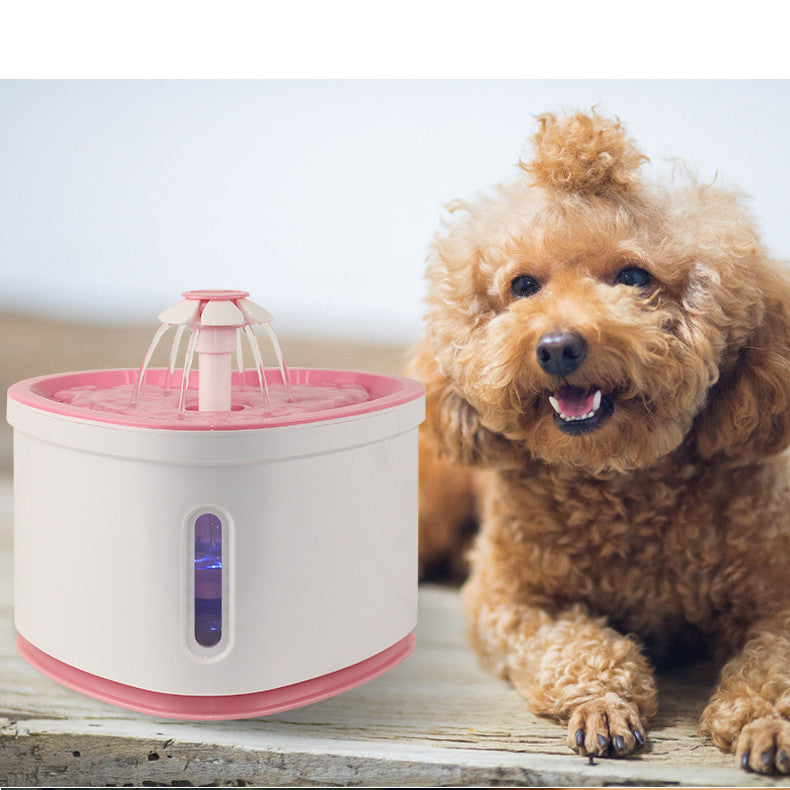 Automatic Pet Water Fountain with Colour LED Lights