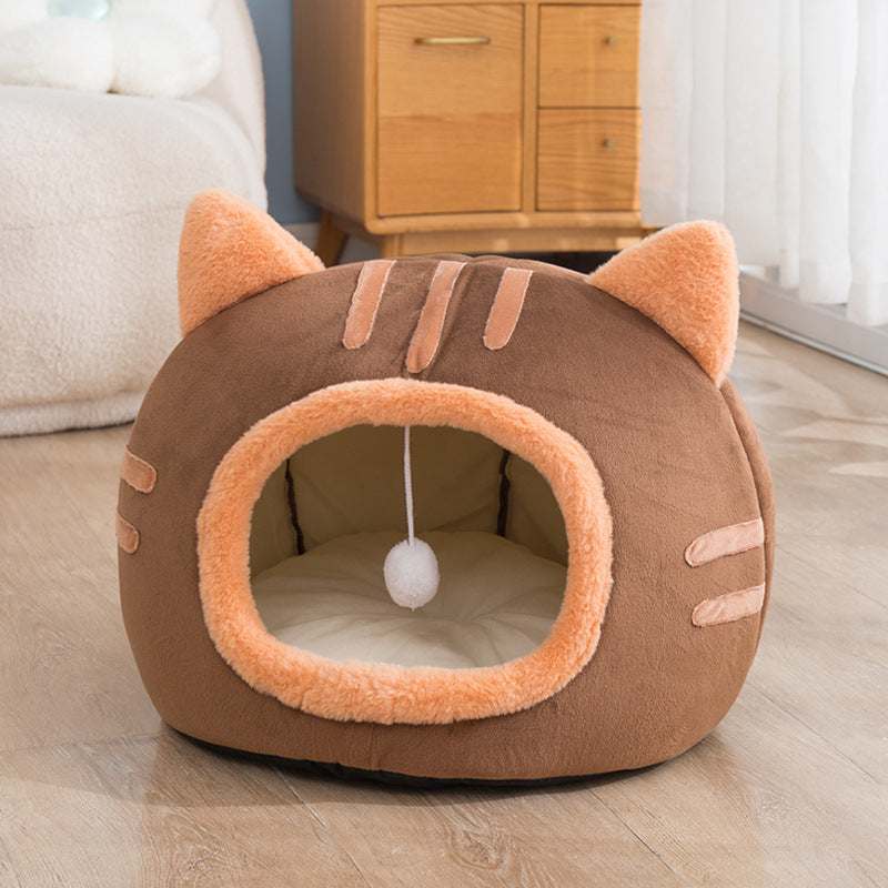 Cute Cat Head Pet Cave