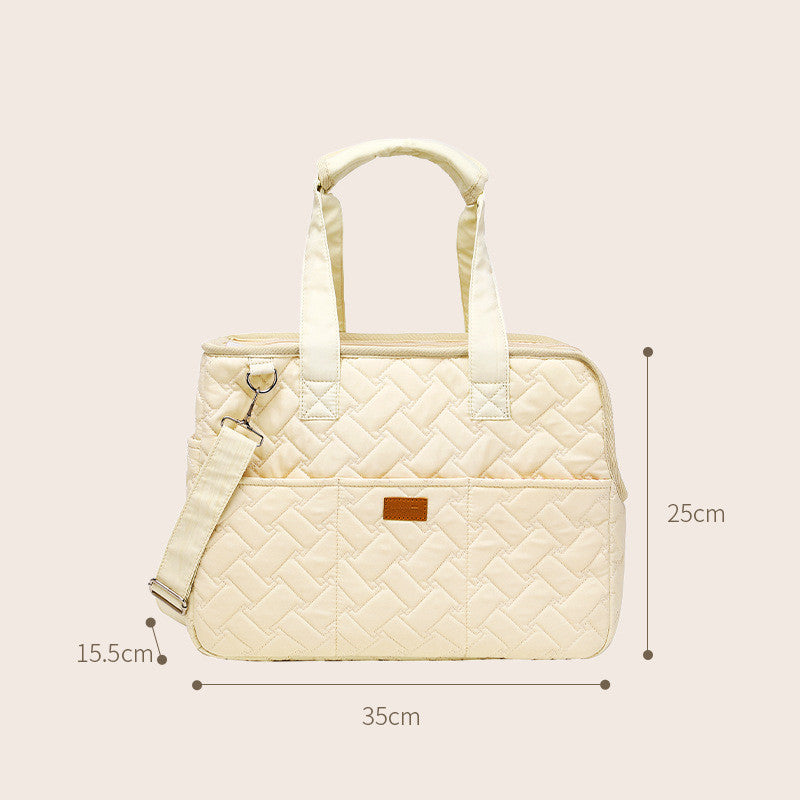 Quilted Pet Carrier Shoulder Bag