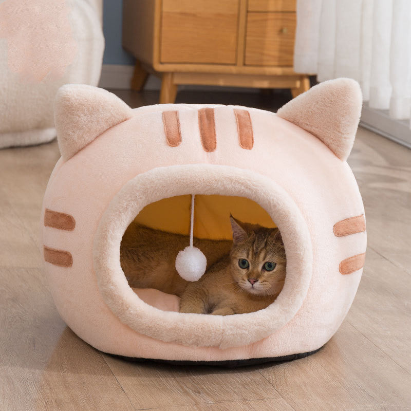 Cute Cat Head Pet Cave