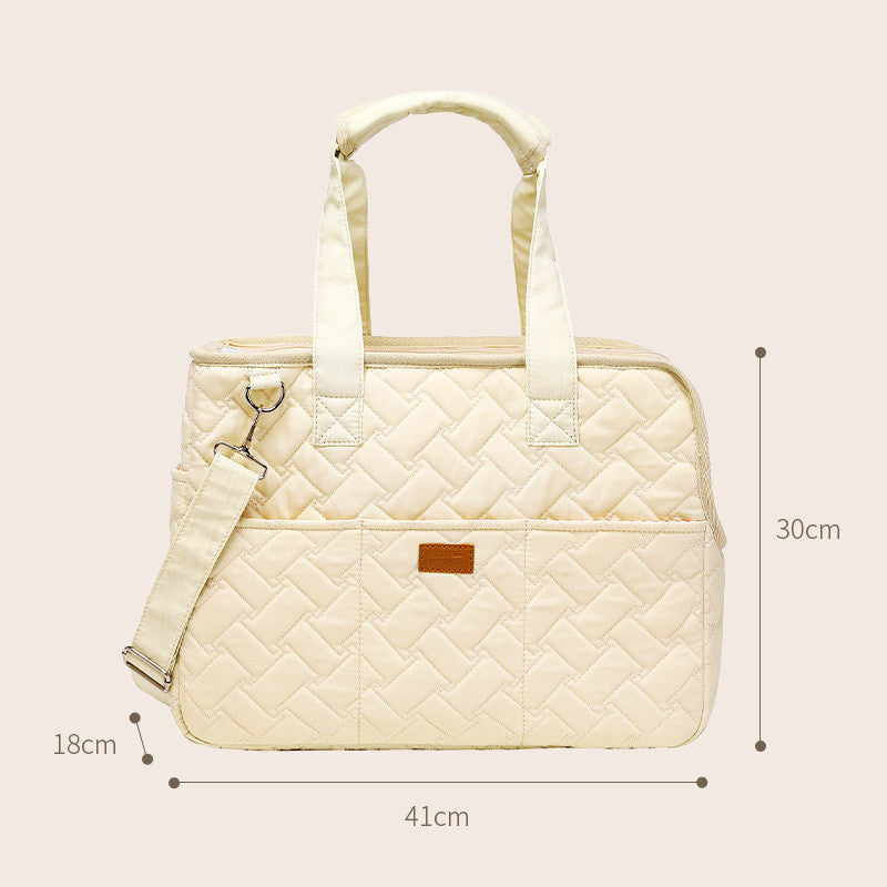 Quilted Pet Carrier Shoulder Bag