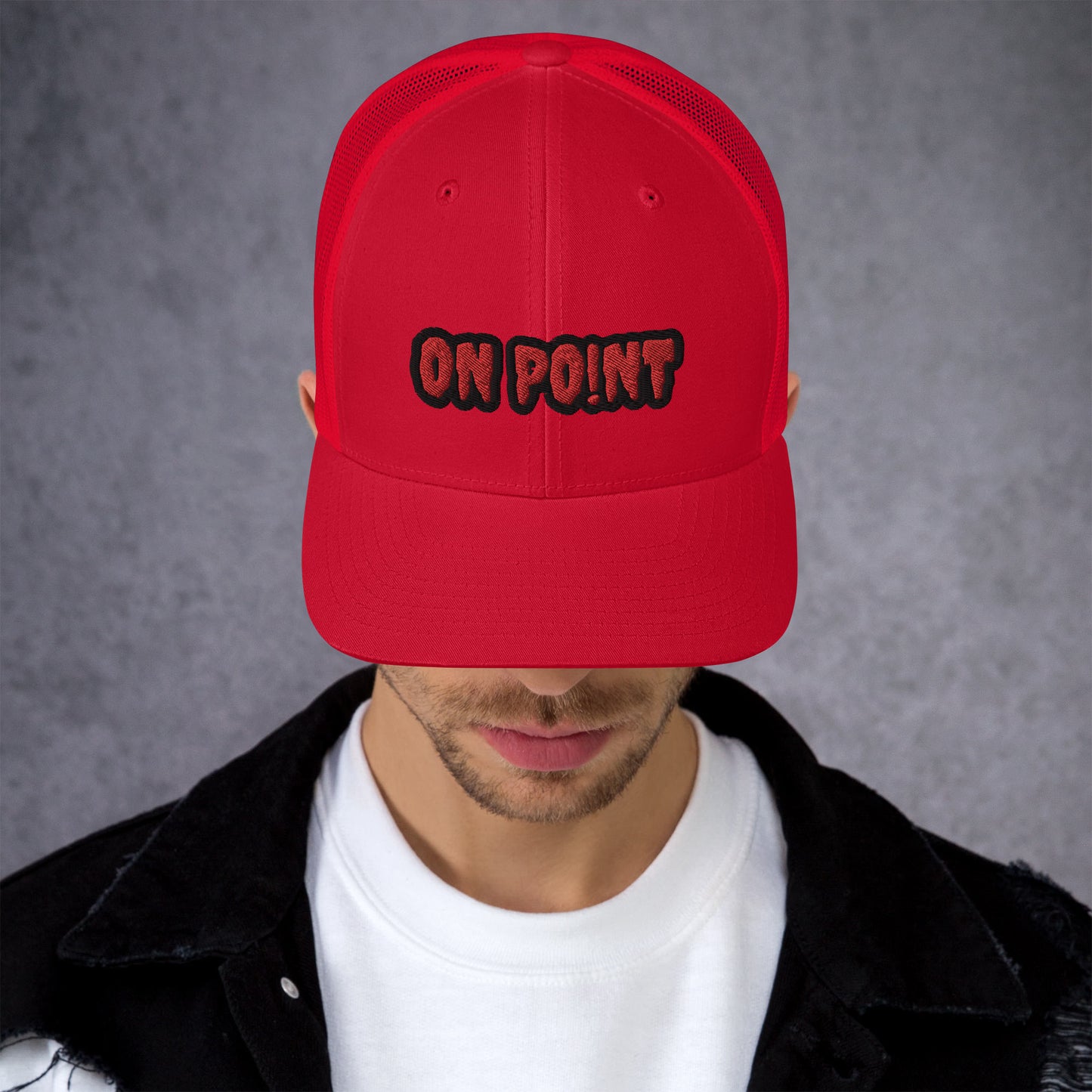 Netted cap - Red On Point