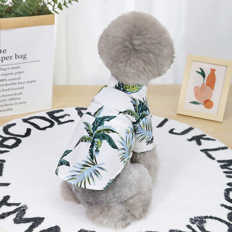 Tropical Pet Hawaiian Shirts (White/Yellow)