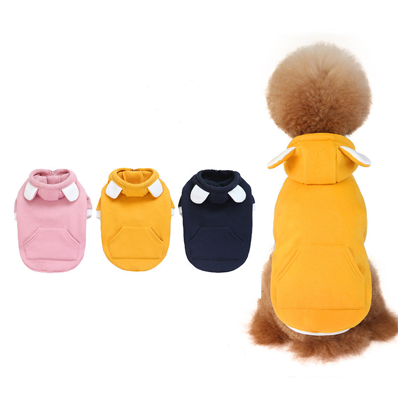 Cosy fleece pet hoody (Pink, Blue, Yellow)