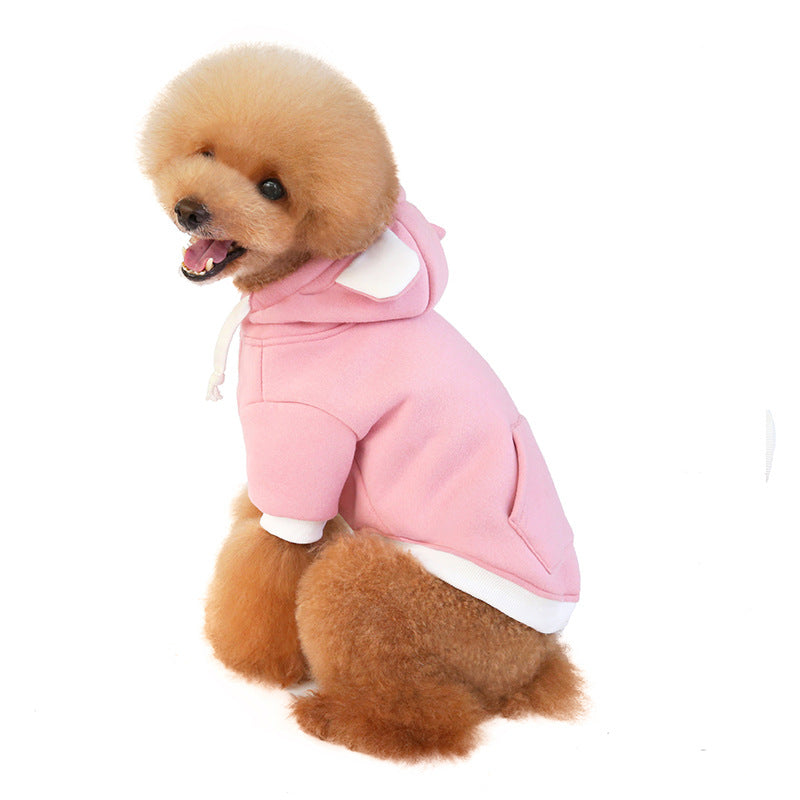 Cosy fleece pet hoody (Pink, Blue, Yellow)