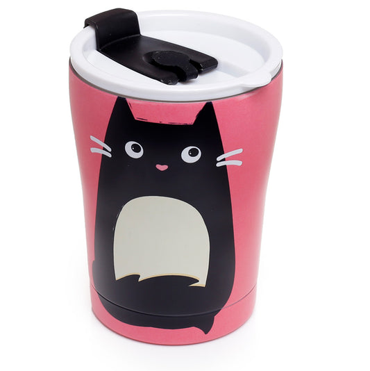 Reusable Stainless Steel Insulated Food  and  Drinks Cup 300ml - Feline Fine Cat