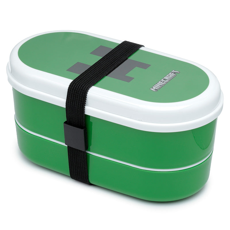 Bento Lunch Box with Fork  and  Spoon - Minecraft Creeper