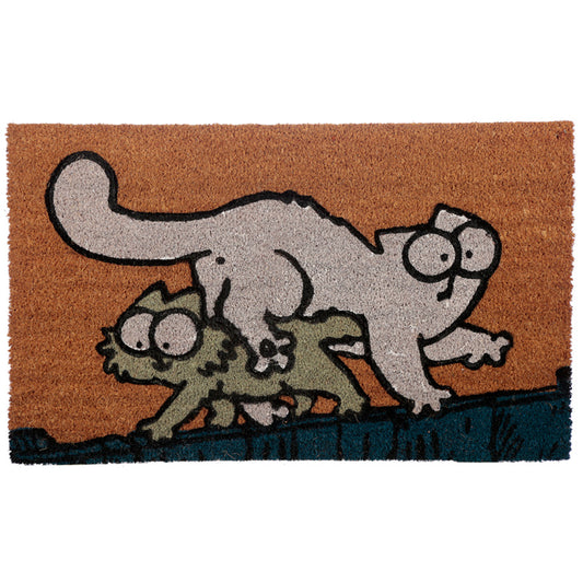 Coir Door Mat - Simon's Cat  and  Kitten