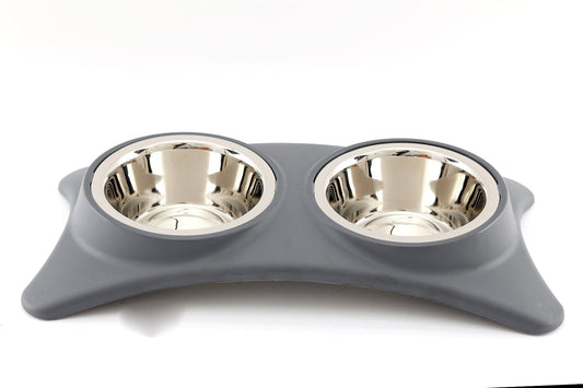 Large Double Feeding Pet Bowls-0