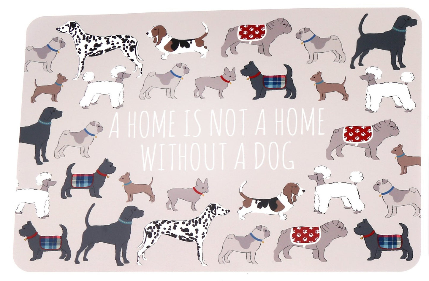 Wipeable Dog Themed Placemat 30x45cm-0