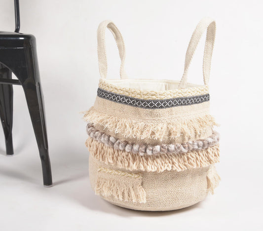 Statement Textured Cotton Storage Basket