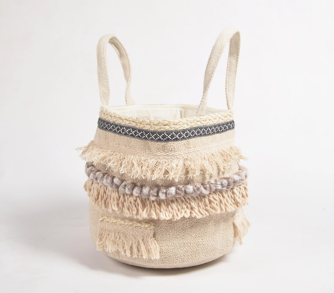 Statement Textured Cotton Storage Basket