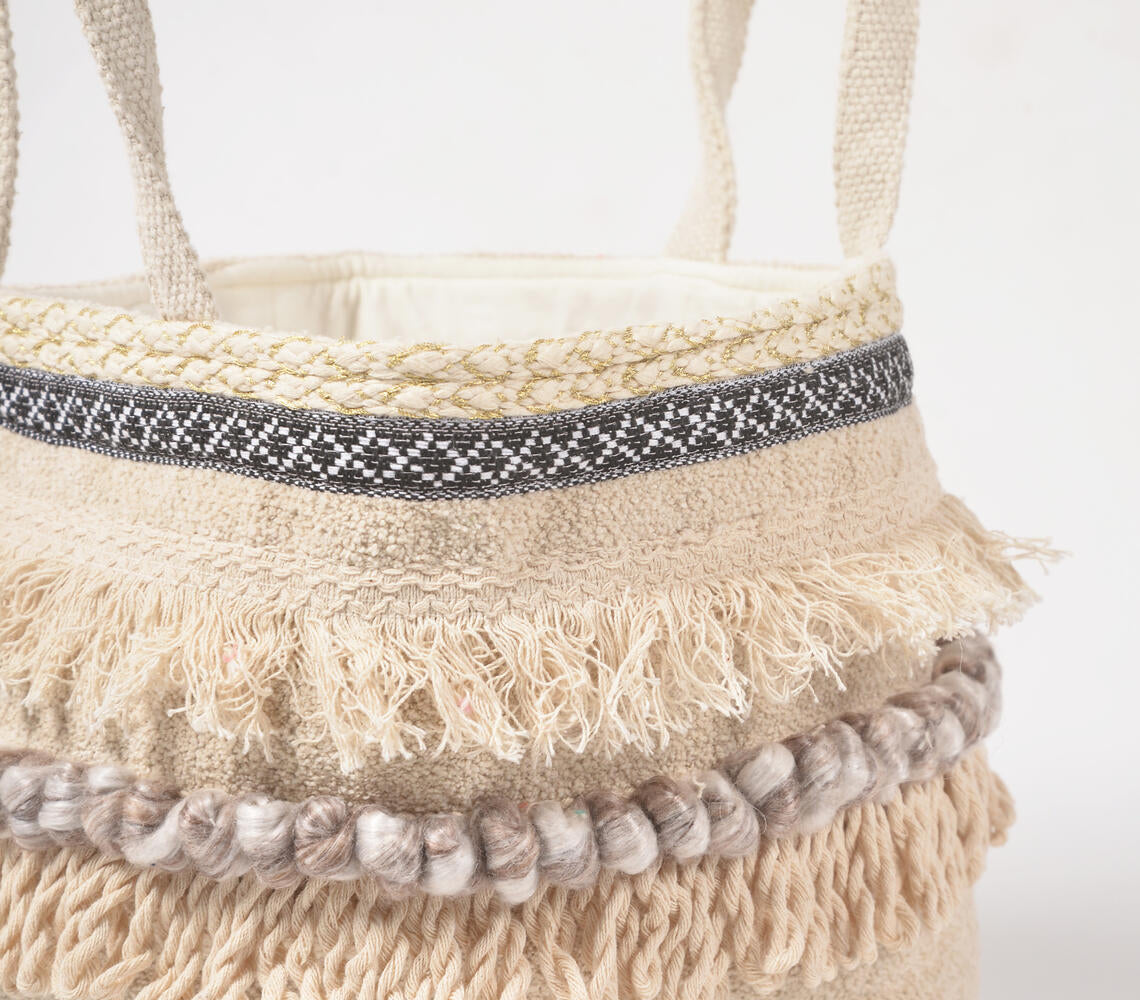 Statement Textured Cotton Storage Basket