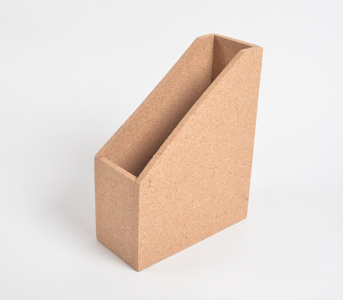 Minimal Geometric Cork Magazine Rack