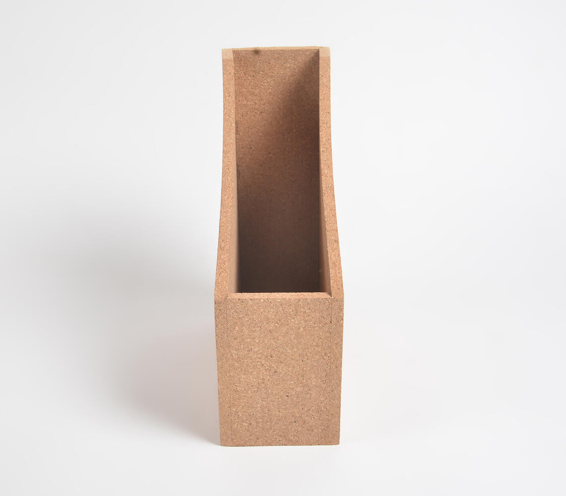 Minimal Geometric Cork Magazine Rack