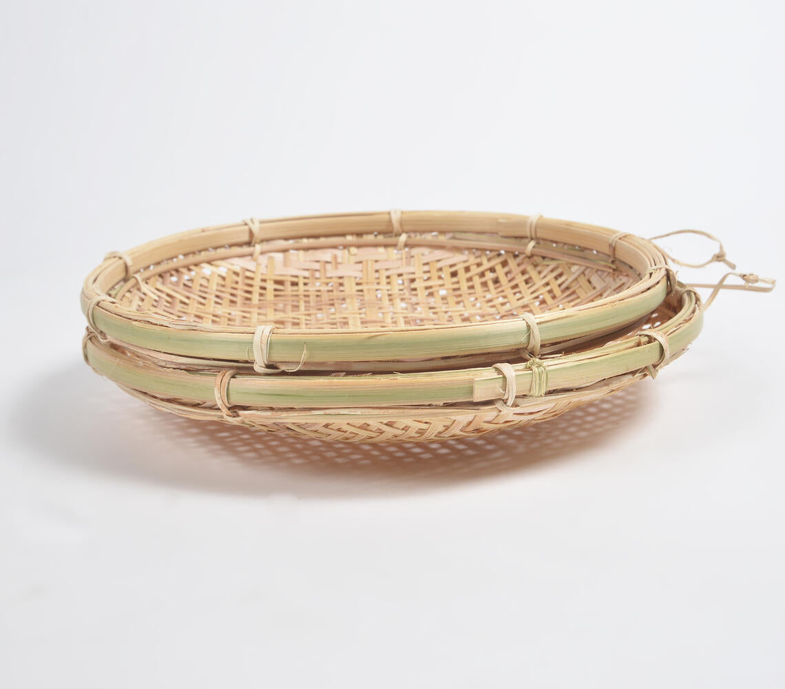 Woven Bamboo Trays (Set of 2)