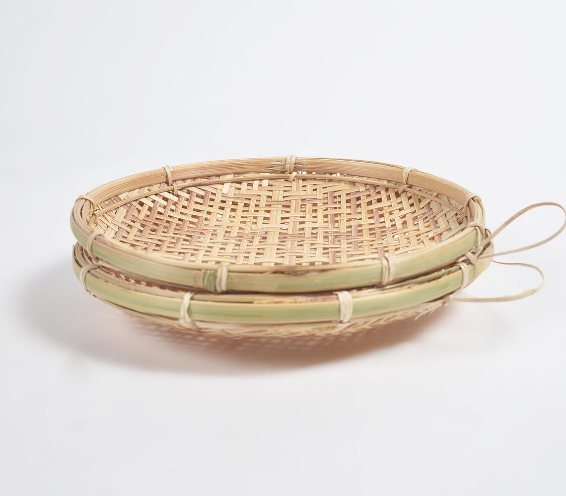 Woven Bamboo Trays (Set of 2)