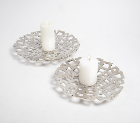 Sand Cast Aluminium Round Cubes Trays (Set of 2)