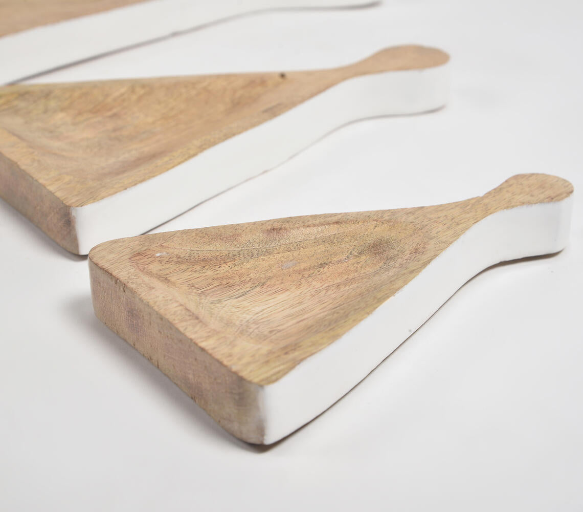 Triangular Wooden Trays (Set of 3)