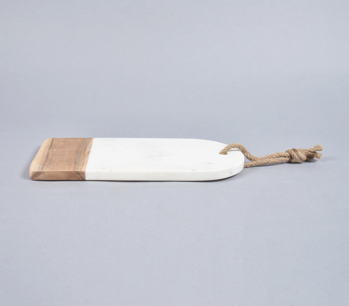 Classic Marble & Wood Cheese Board
