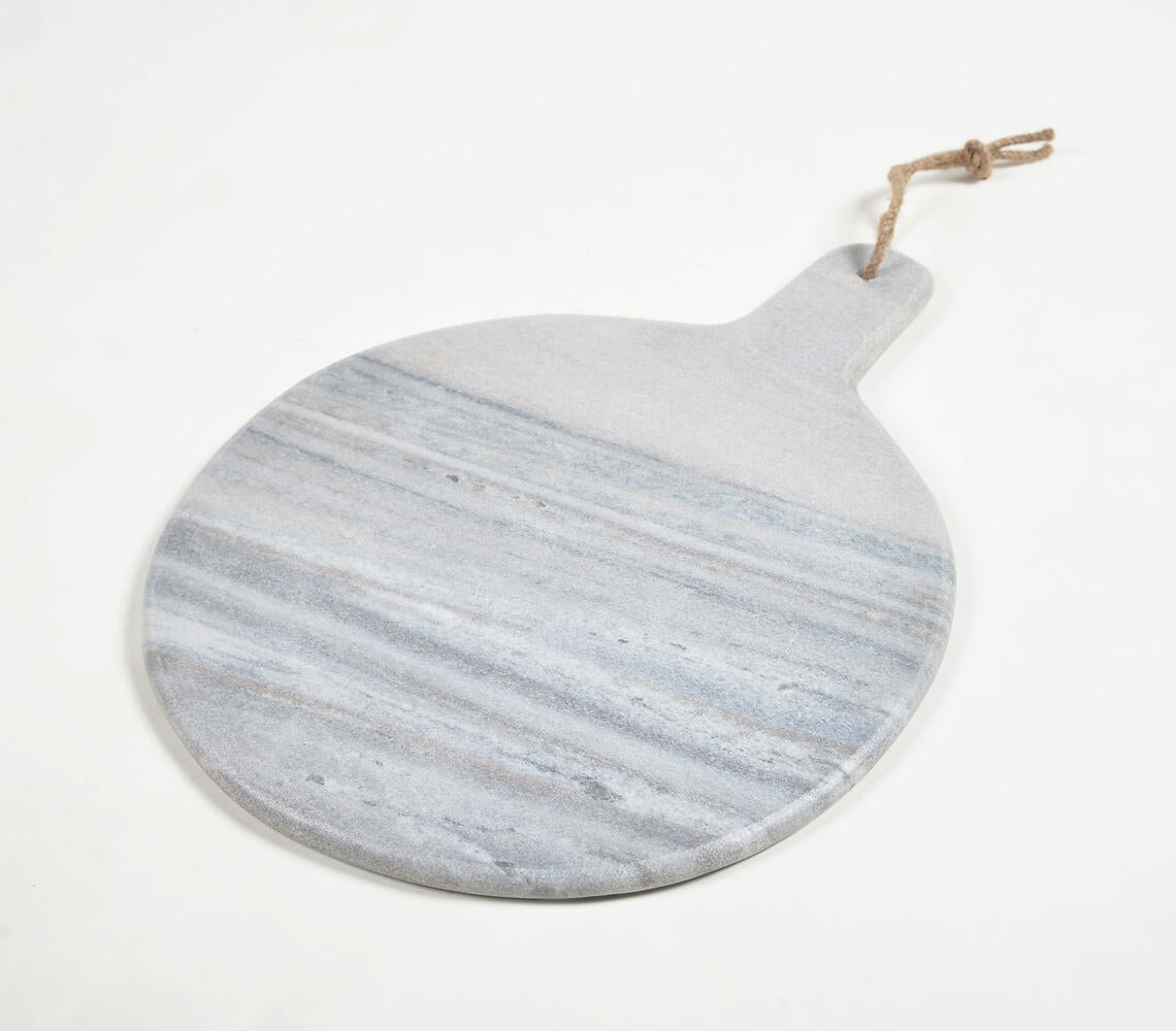 Hand Cut Grey Marble Paddle Cheeseboards (set of 2)