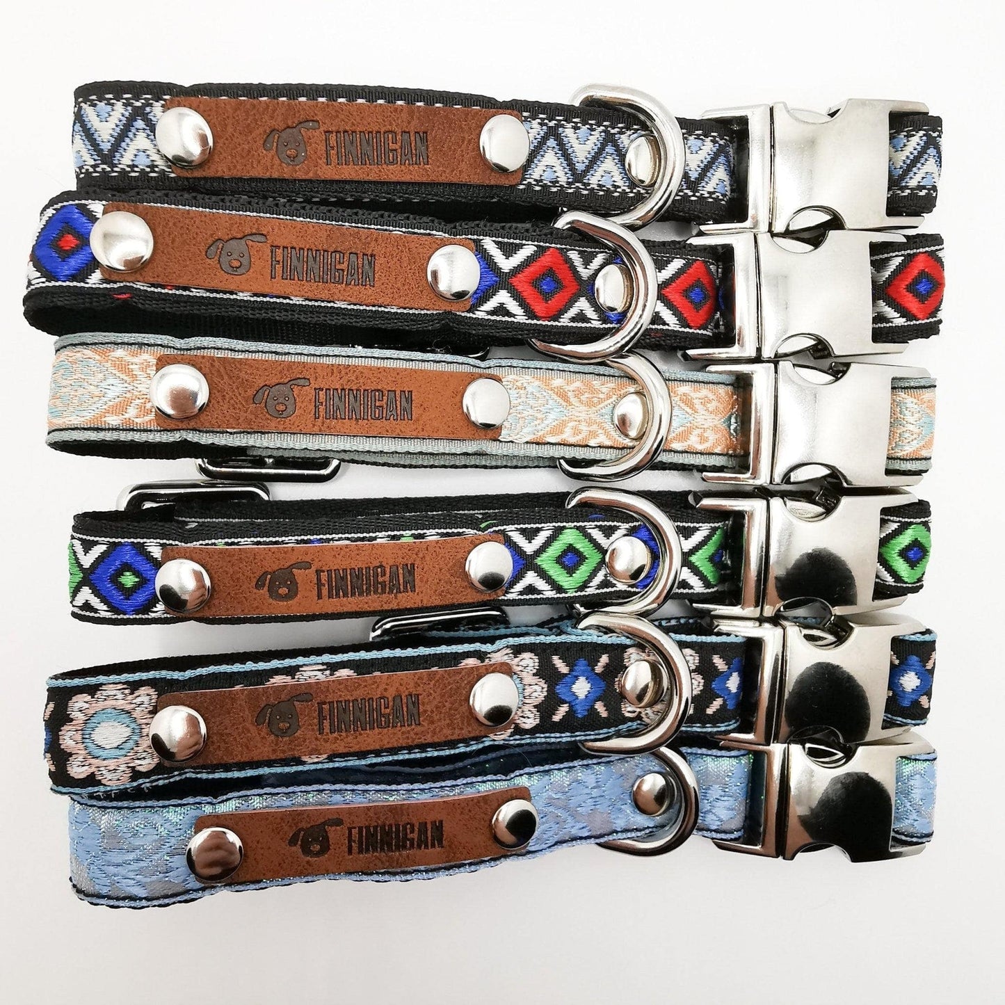 Finnigan Designer Dog Collar (Blue Collection) Small-4